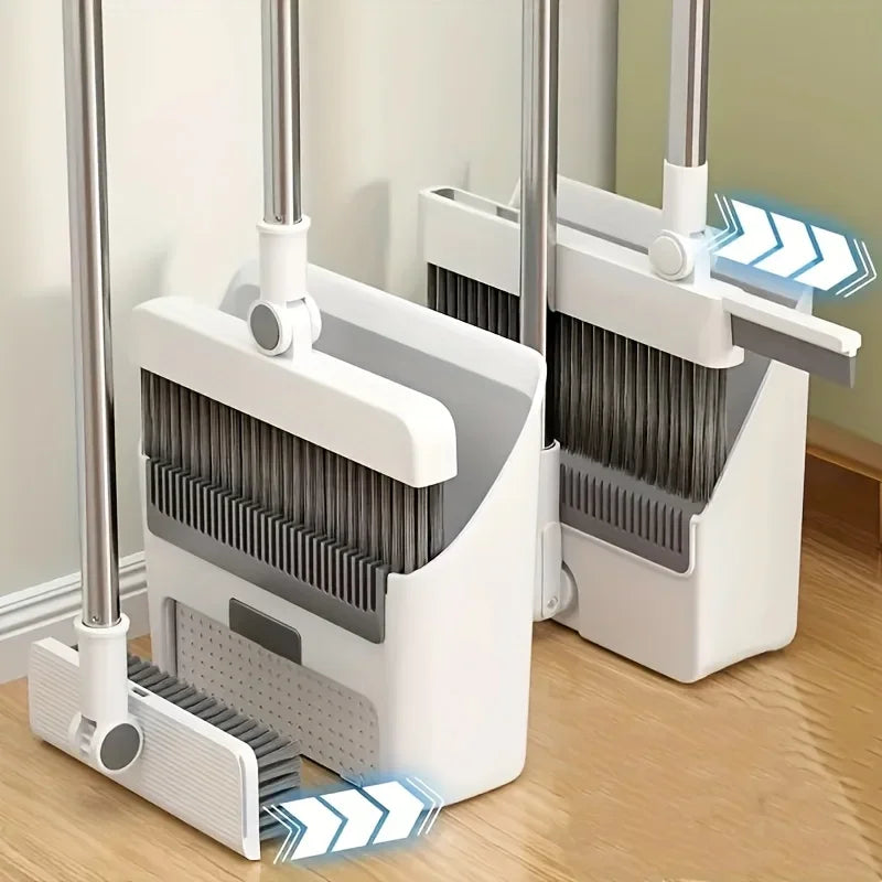 4-in-1 Cleaning Set | Multi-Purpose Broom & Dustpan for Home and Office
