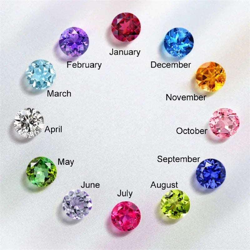 Personalized Heart Necklace with Birthstones