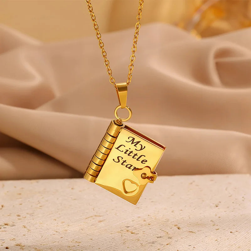 My Little Star Book Necklace