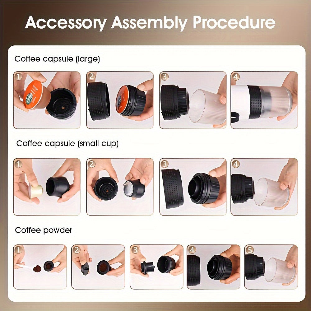 3-in-1 Cordless Espresso Coffee Machine