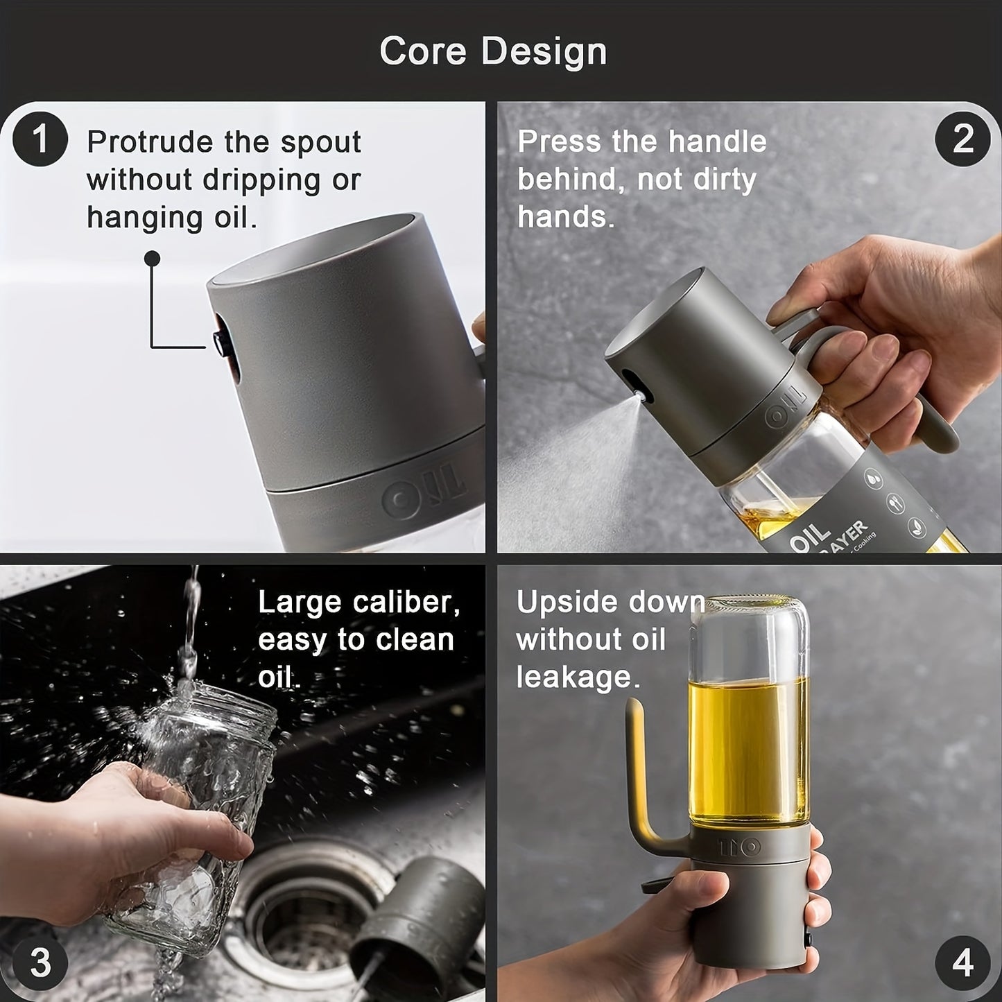 250ml Glass Oil Sprayer Bottle