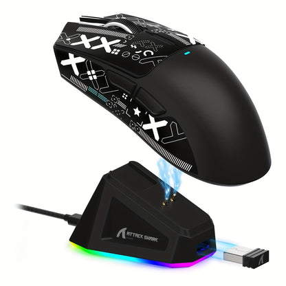Attack Shark X11 Wireless Gaming Mouse with RGB Charging Dock