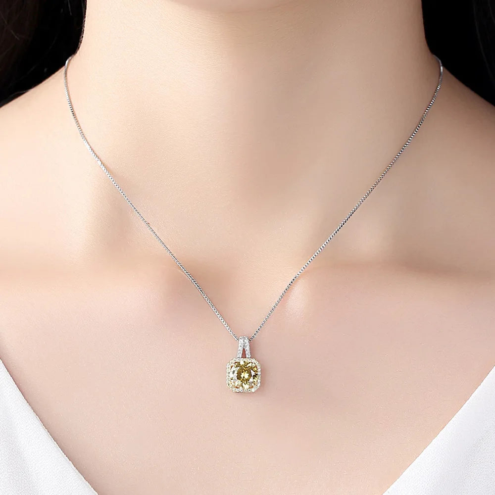 Luxury Women’s Necklace – Yellow Cubic Zirconia