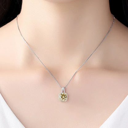 Luxury Women’s Necklace – Yellow Cubic Zirconia