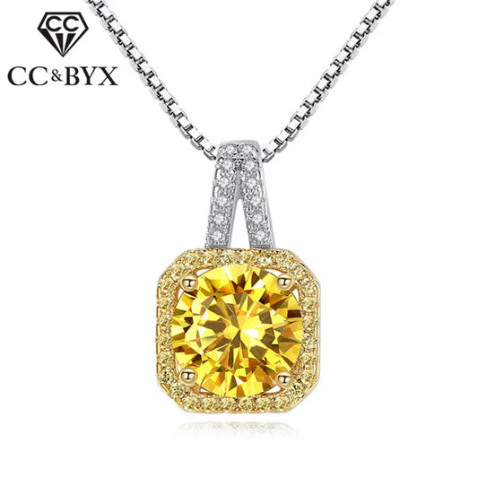 Luxury Women’s Necklace – Yellow Cubic Zirconia