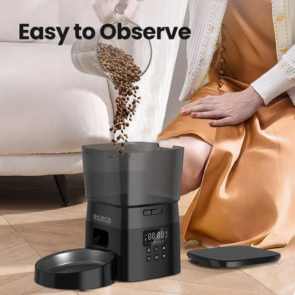 ROJECO Automatic Pet Feeder with Portion Control