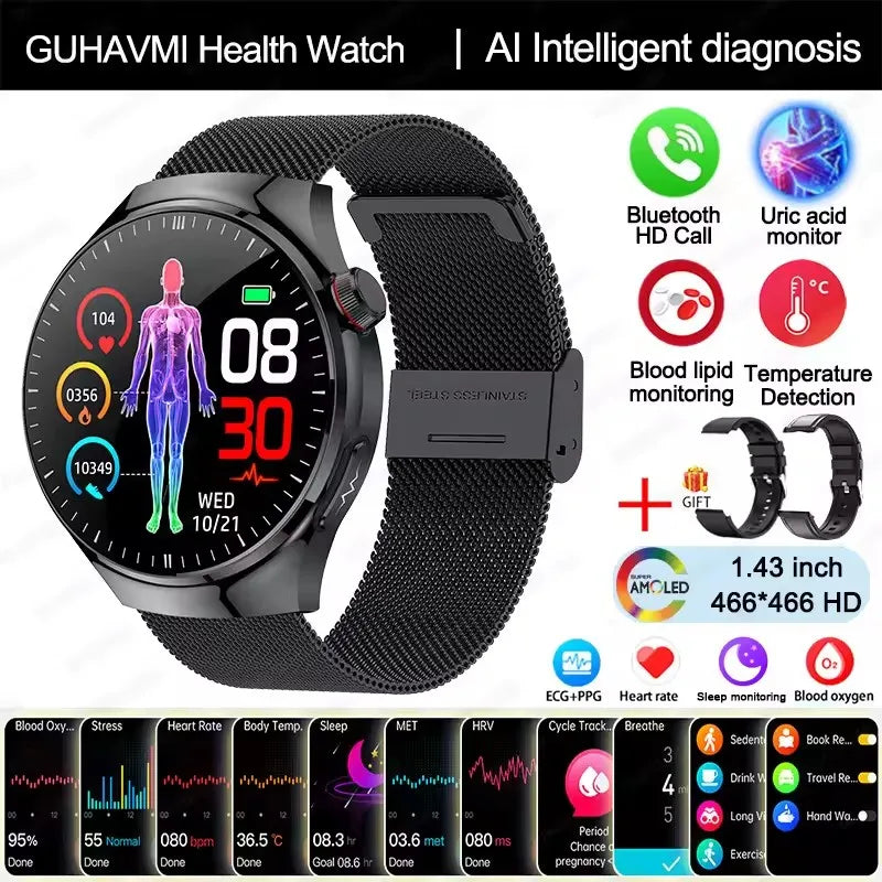 Smart Health Diagnosis Smartwatch with ECG