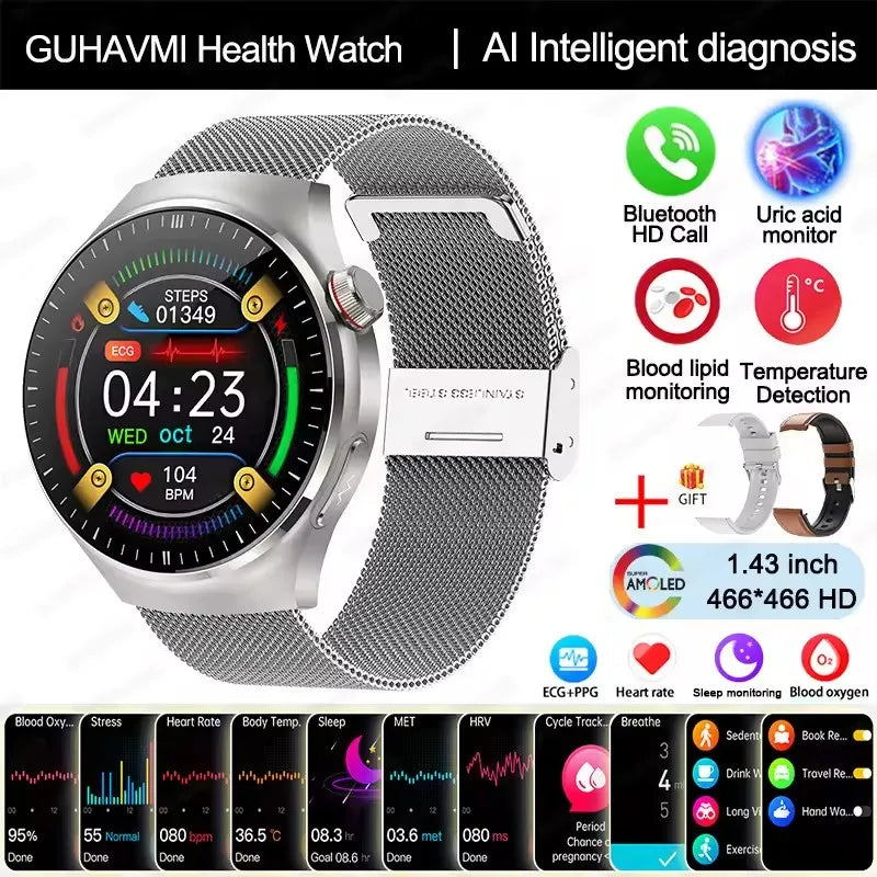Smart Health Diagnosis Smartwatch with ECG