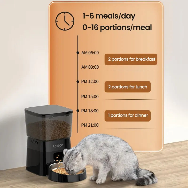 ROJECO Automatic Pet Feeder with Portion Control