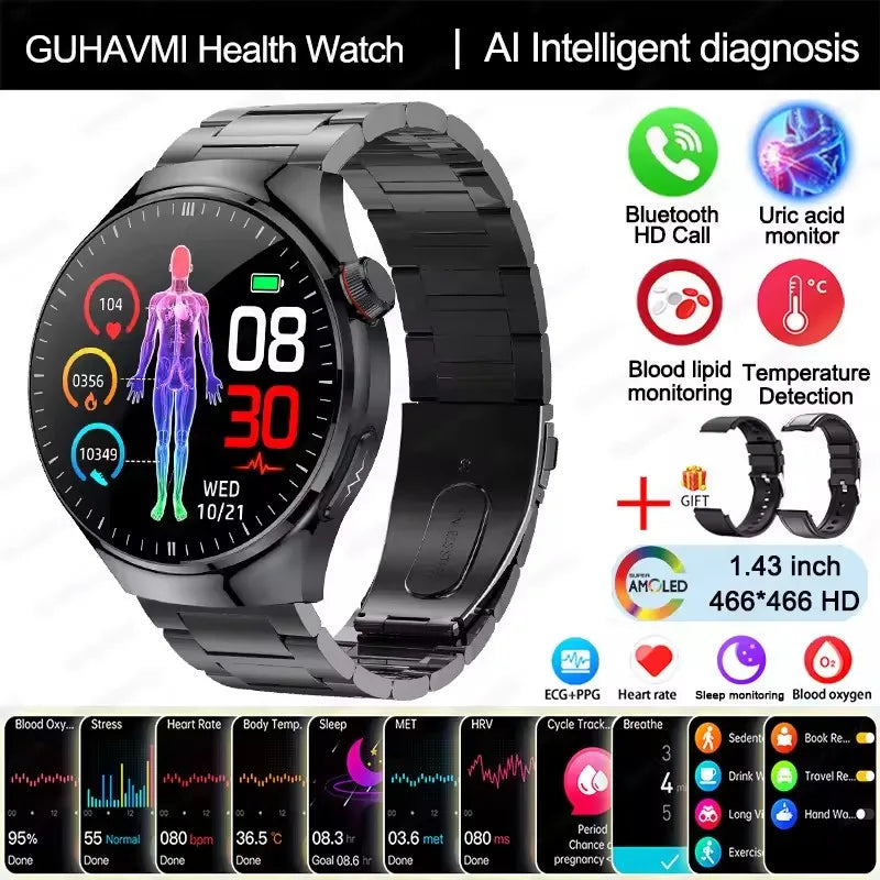 Smart Health Diagnosis Smartwatch with ECG