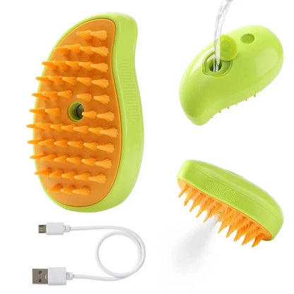 Electric Grooming Comb with Spray & Massage