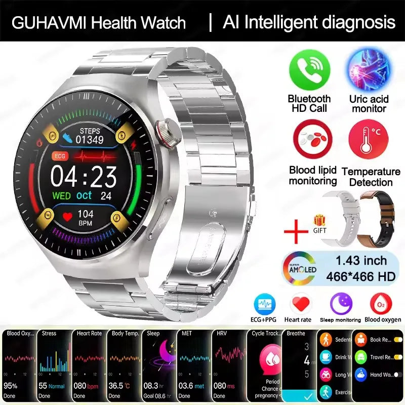Smart Health Diagnosis Smartwatch with ECG