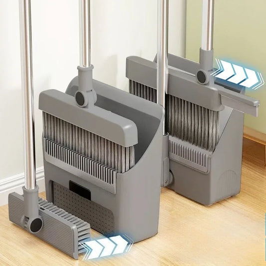 4-in-1 Cleaning Set | Multi-Purpose Broom & Dustpan for Home and Office