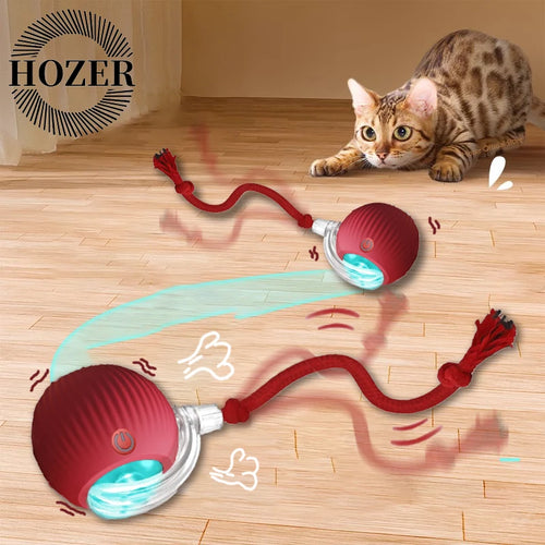 Smart Interactive Cat Ball with Faux Tail