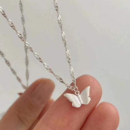 Delicate Butterfly Necklace in Sterling Silver