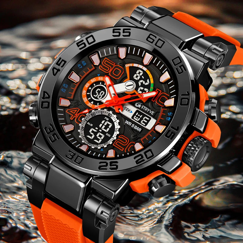 STRYVE 8030: Waterproof & Multifunctional Men's Watch