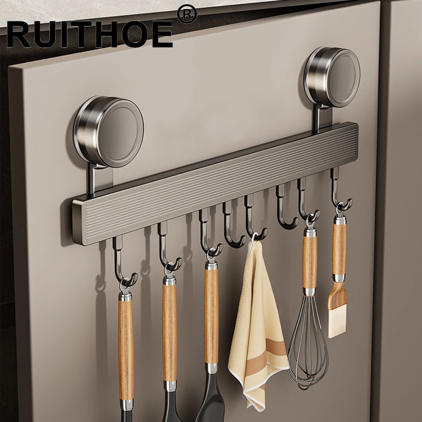 Drill-Free Wall-Mounted Kitchen Hooks