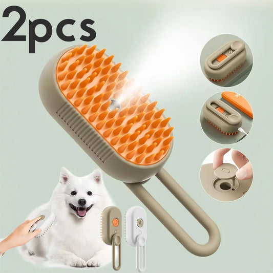Electric Grooming Comb with Spray & Massage