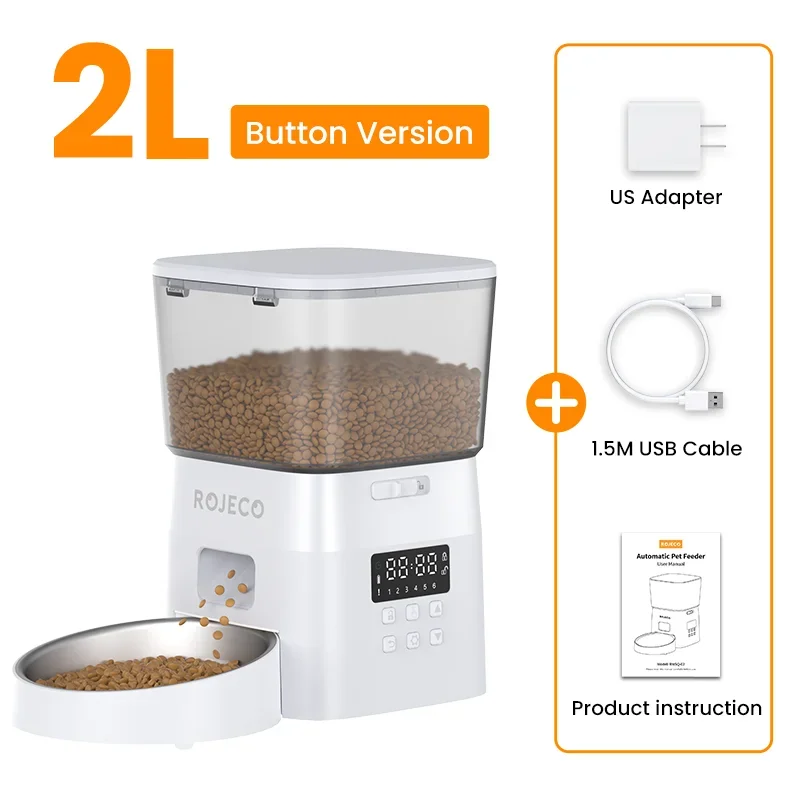 ROJECO Automatic Pet Feeder with Portion Control