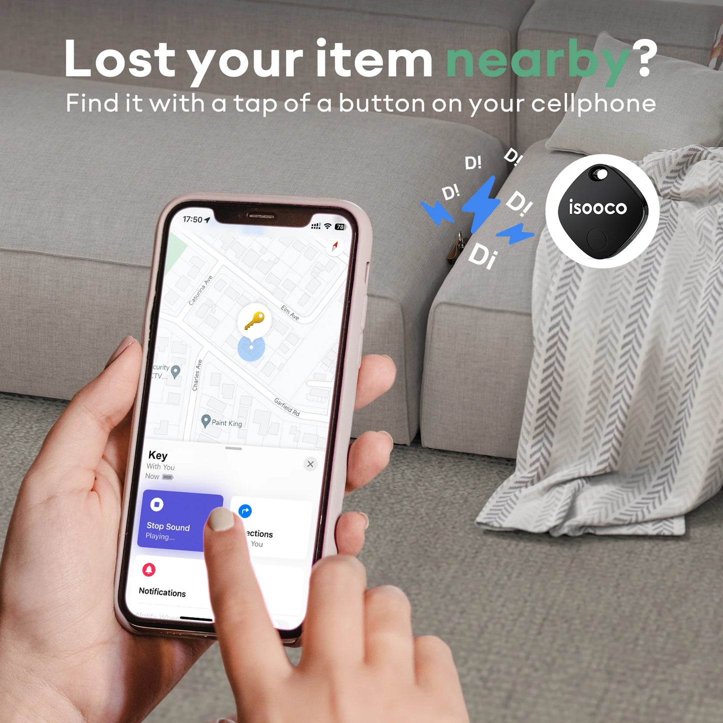 iSOOCO Smart Tracker – Key & Item Finder