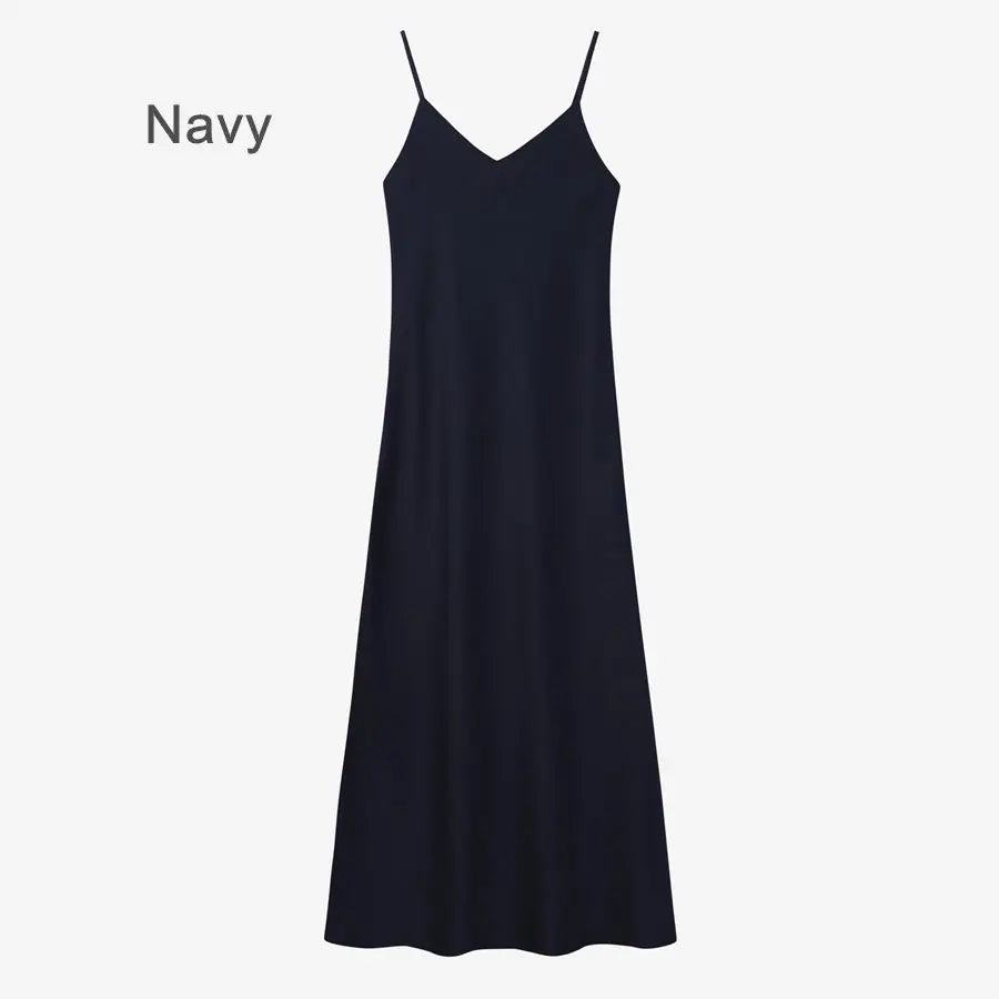 Elegant Two-Piece Ensemble: Ribbed Wrap Top & Satin Dress
