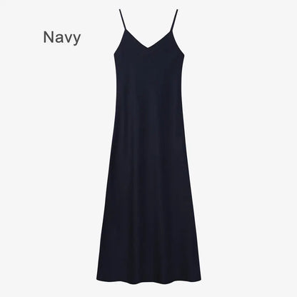Elegant Two-Piece Ensemble: Ribbed Wrap Top & Satin Dress