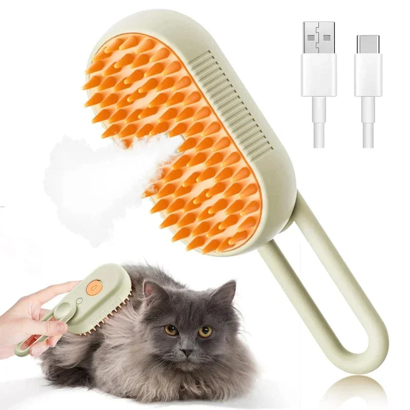 Electric Grooming Comb with Spray & Massage