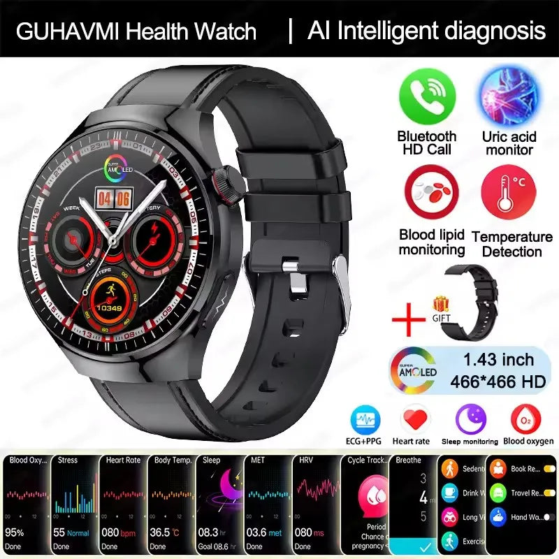 Smart Health Diagnosis Smartwatch with ECG
