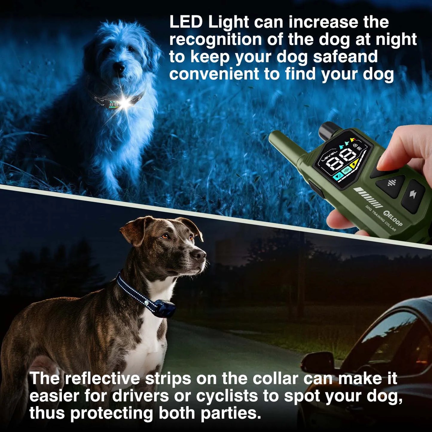 3300Ft Electric Dog Training Collar Remote Control Waterproof Pet Behavior For 5-120lbs Puppy With Vibration Shock