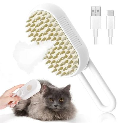 Electric Grooming Comb with Spray & Massage