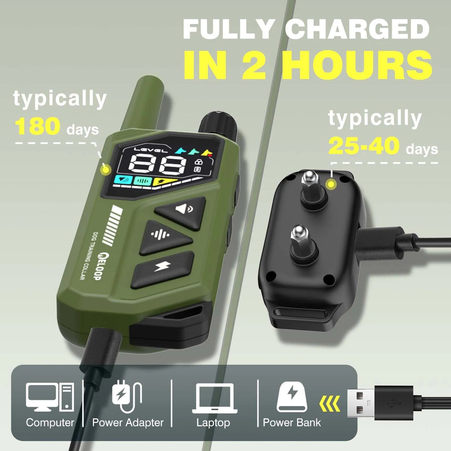 3300Ft Electric Dog Training Collar Remote Control Waterproof Pet Behavior For 5-120lbs Puppy With Vibration Shock