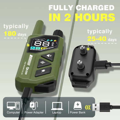 3300Ft Electric Dog Training Collar Remote Control Waterproof Pet Behavior For 5-120lbs Puppy With Vibration Shock