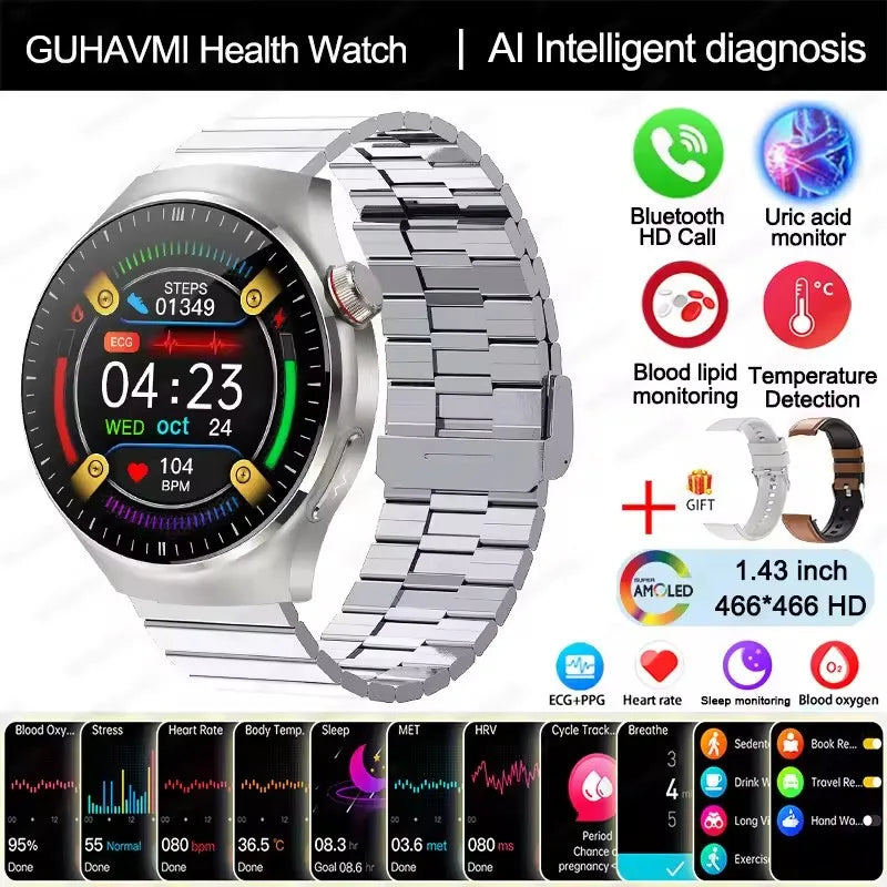Smart Health Diagnosis Smartwatch with ECG