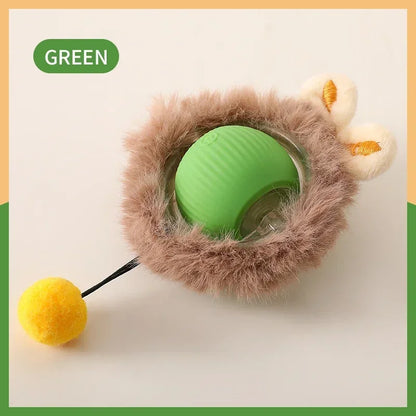 Smart Interactive Cat Ball with Faux Tail
