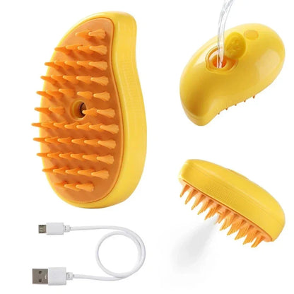 Electric Grooming Comb with Spray & Massage