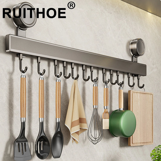 Drill-Free Wall-Mounted Kitchen Hooks