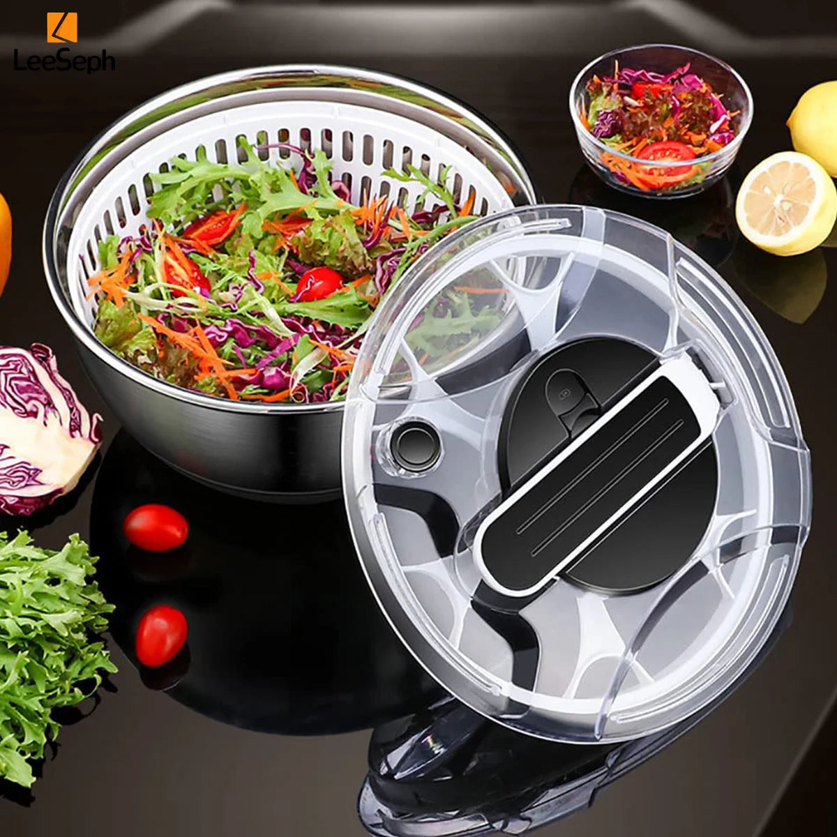 3.5L Stainless Steel Salad Spinner