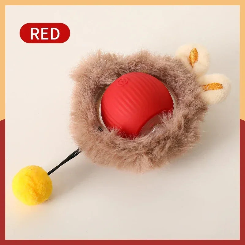 Smart Interactive Cat Ball with Faux Tail