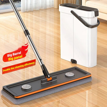 JOYBOS 360° Rotatable Flat Mop and Bucket Set | Hands-Free Cleaning for Wet and Dry Floors
