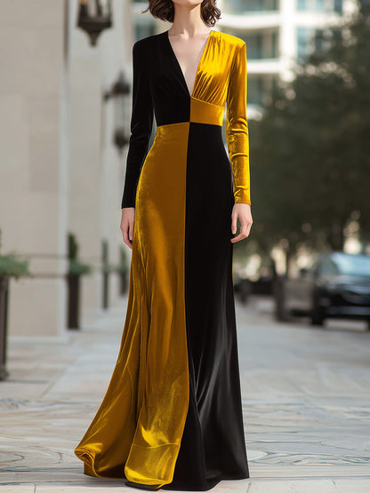The Golden Hour Velvet Gown