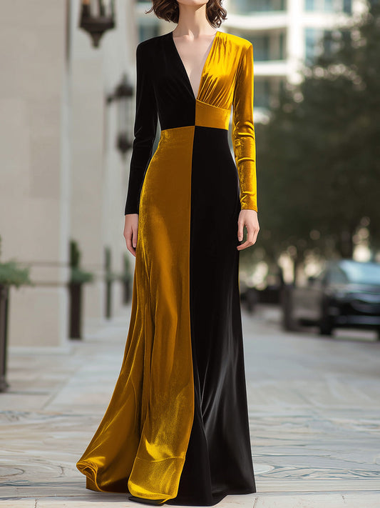 The Golden Hour Velvet Gown