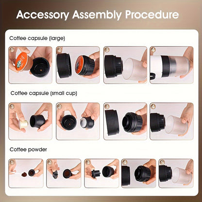 3-in-1 Cordless Espresso Coffee Machine