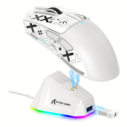 Attack Shark X11 Wireless Gaming Mouse with RGB Charging Dock