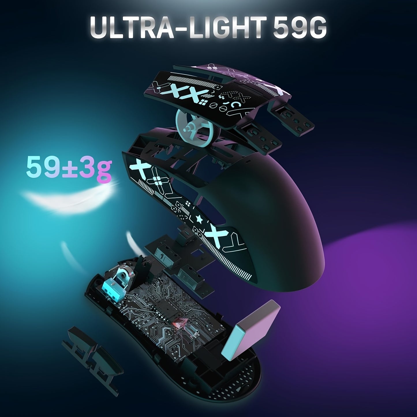 Attack Shark X11 Wireless Gaming Mouse with RGB Charging Dock